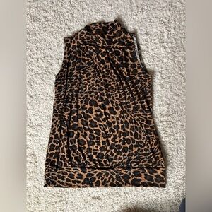 Women’s Size Medium Leopard Print Sleeveless Top NWOT